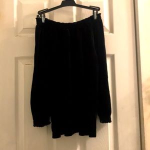 Nanette Lepore Velvet Off-the-Shoulder Blouse